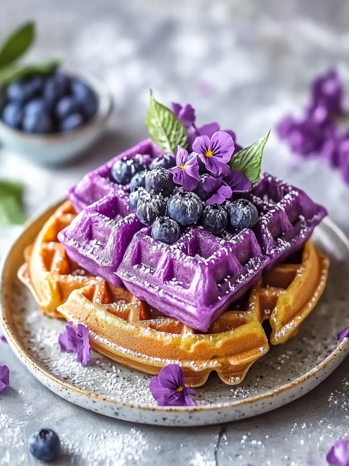 Crispy Ube Waffles That Brighten Up Your Breakfast Routine 3 Crispy Ube Waffles