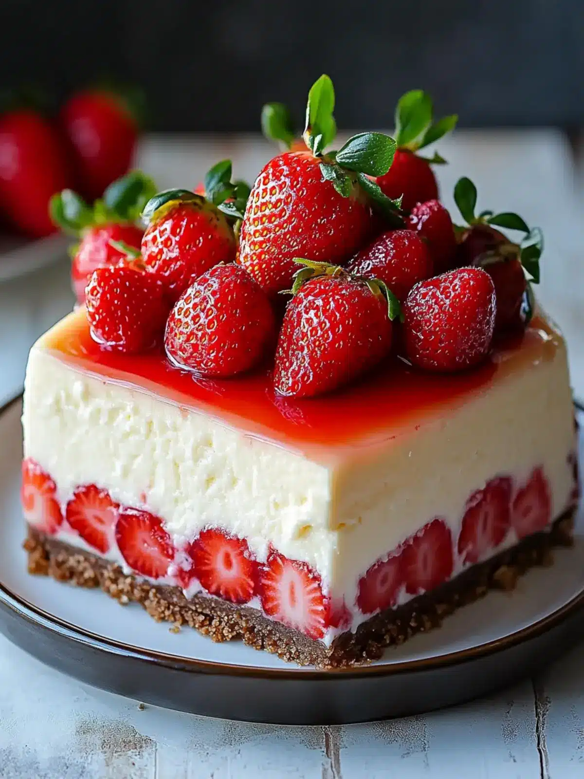 Indulge in Homemade White Chocolate Strawberry Cheesecake Bliss 2 Homemade White Chocolate Strawberry Cheesecake