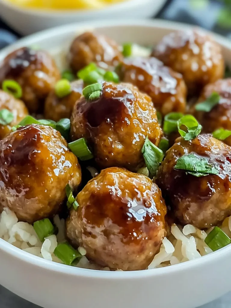 Pineapple Teriyaki Chicken Meatballs