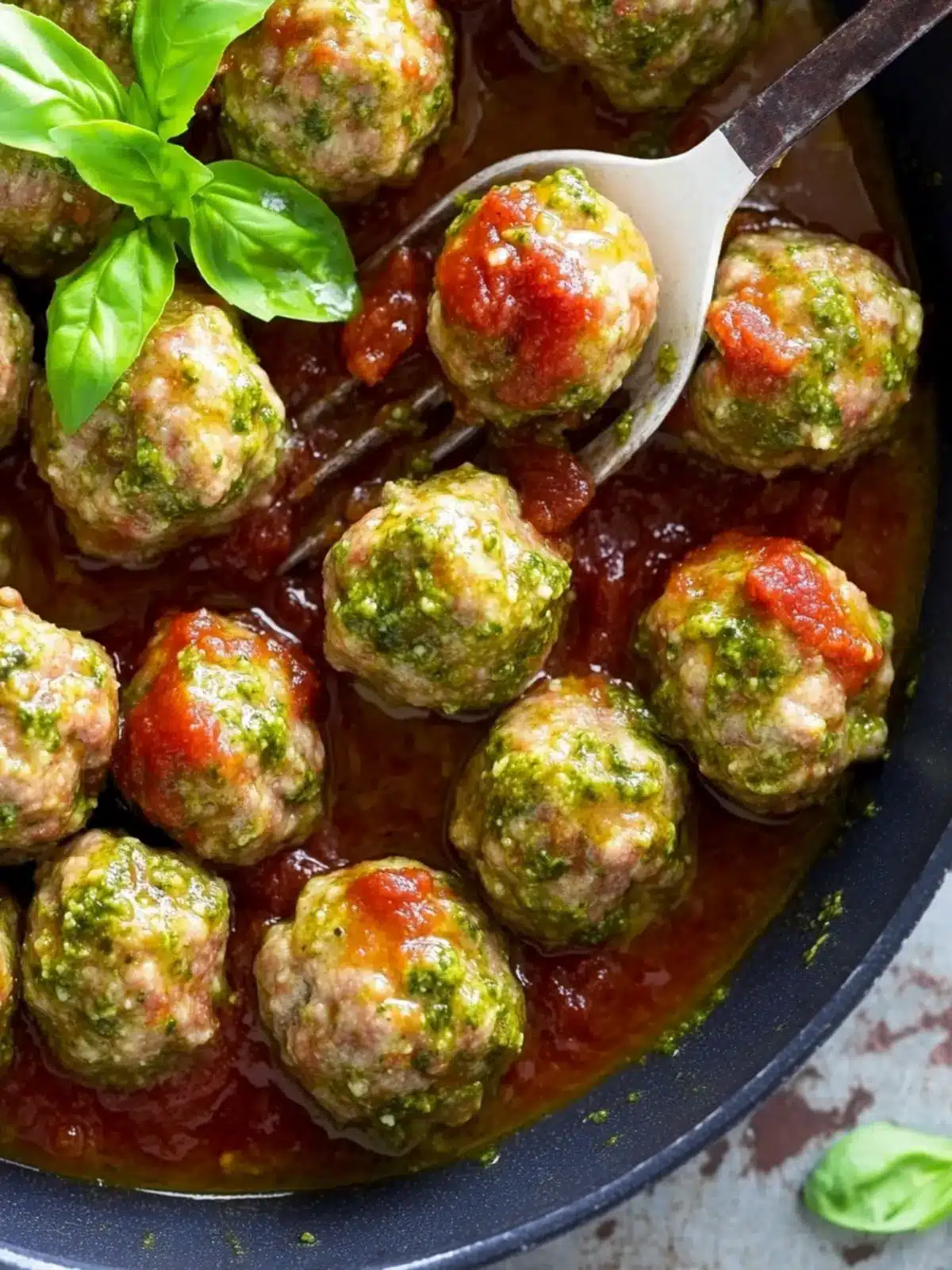 Turkey Pesto Meatballs