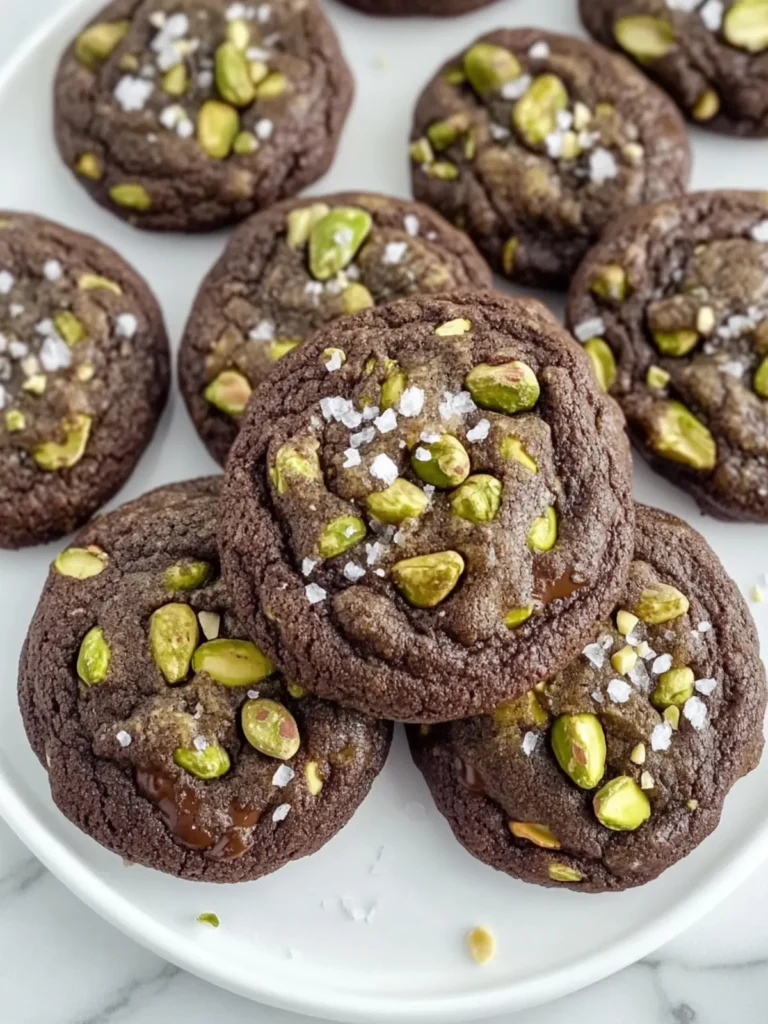 Pistachio Triple Chocolate Cookies