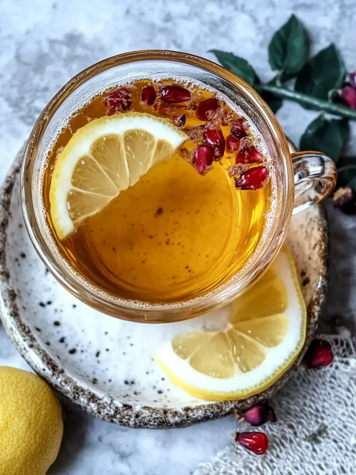 Rose Hip Tea Recipe with Honey and Lemon