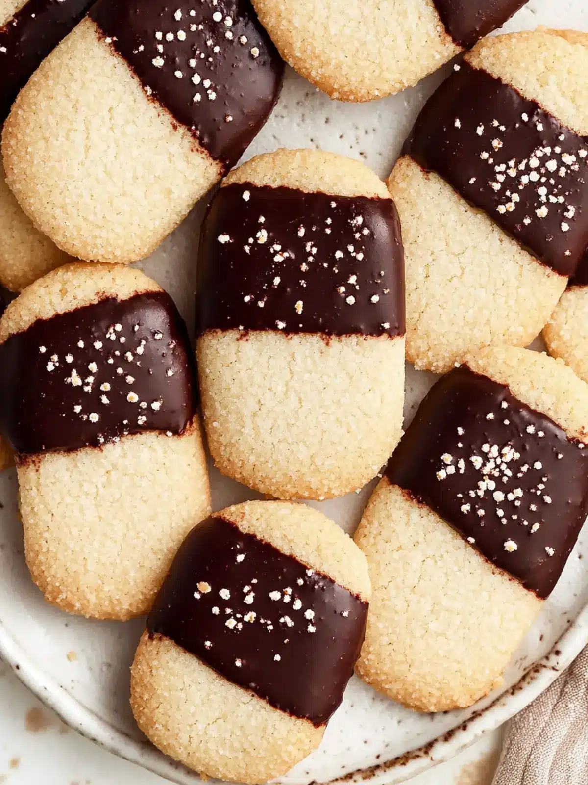 Chocolate Dipped Shortbread Cookies