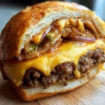 Viral Cheeseburger Onion Ring Roll