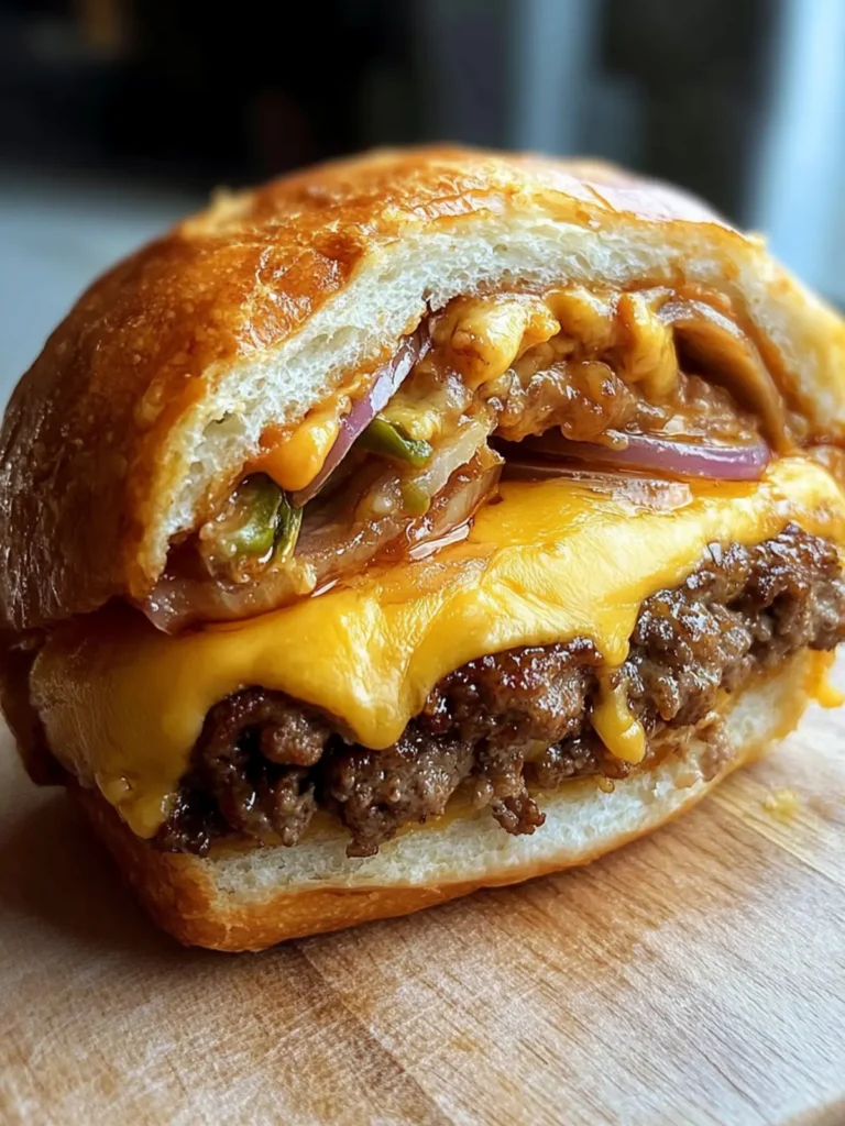Viral Cheeseburger Onion Ring Roll