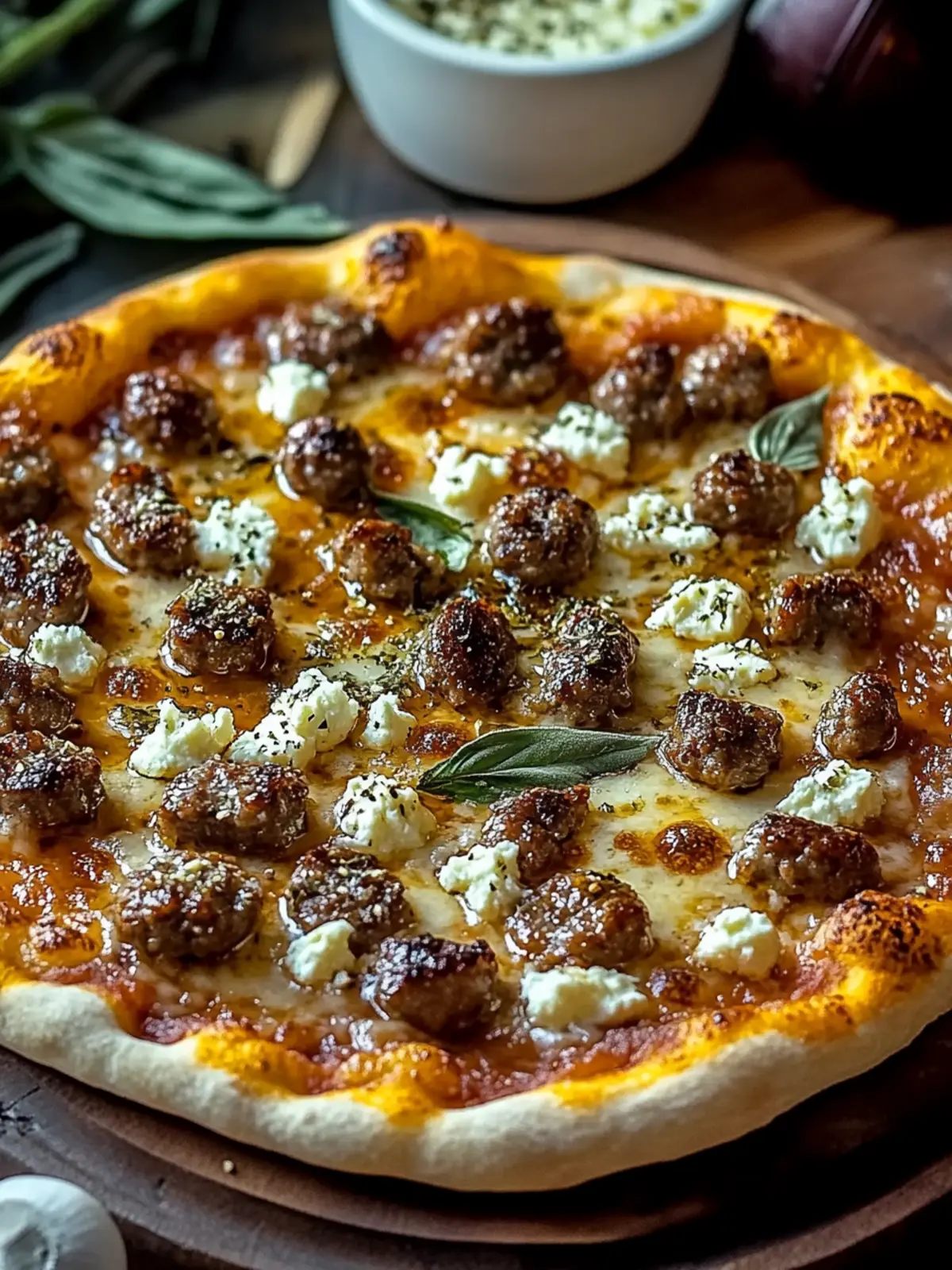 Savor This Sausage Feta Honey Pizza for Ultimate Flavor Bliss 3 Sausage Feta Honey Pizza