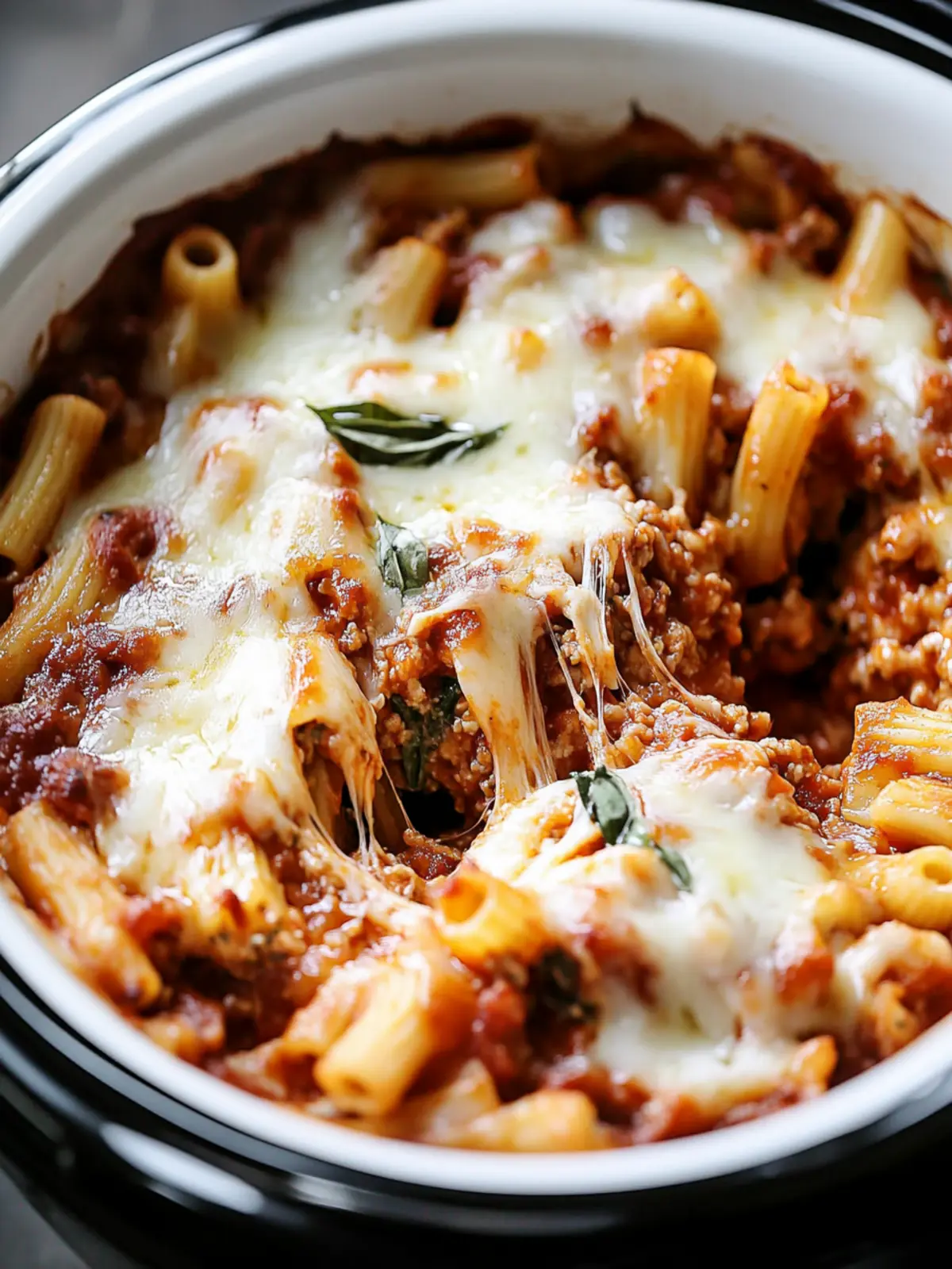 Crock Pot Baked Ziti