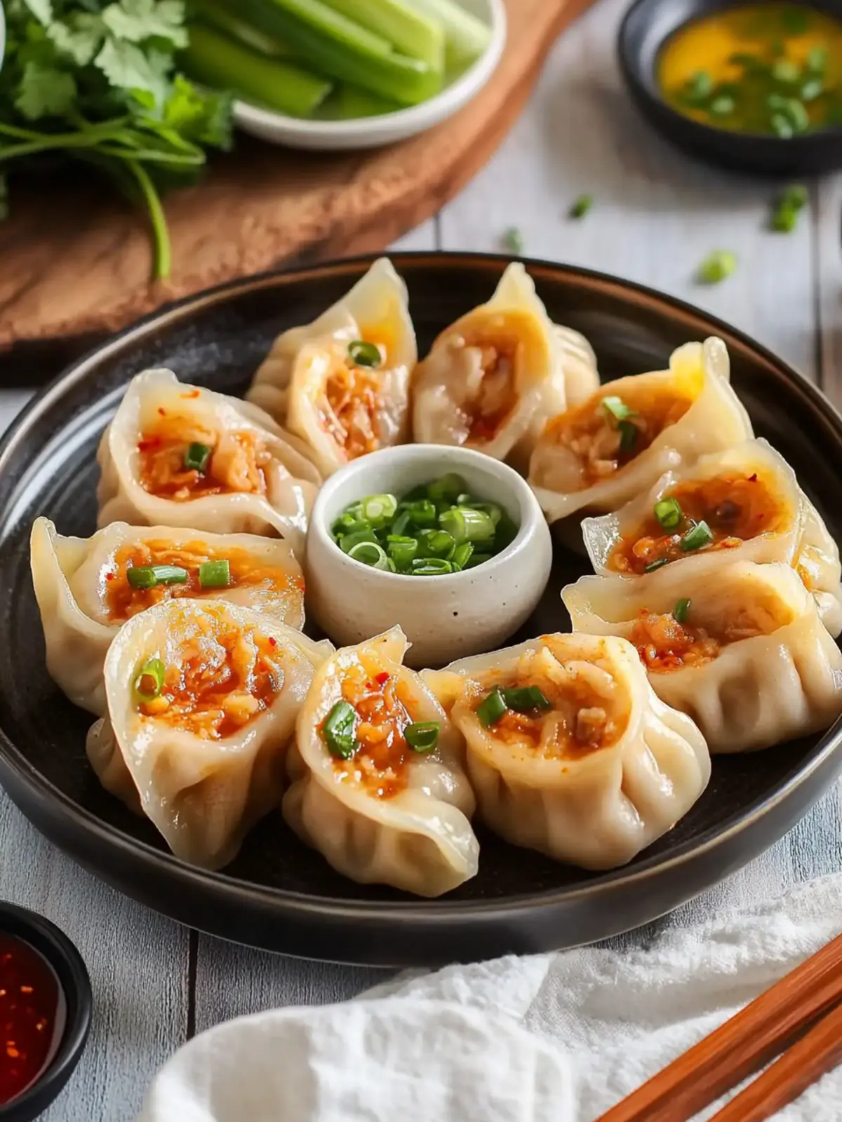 Kimchi Mandu (Korean Kimchi Dumplings)