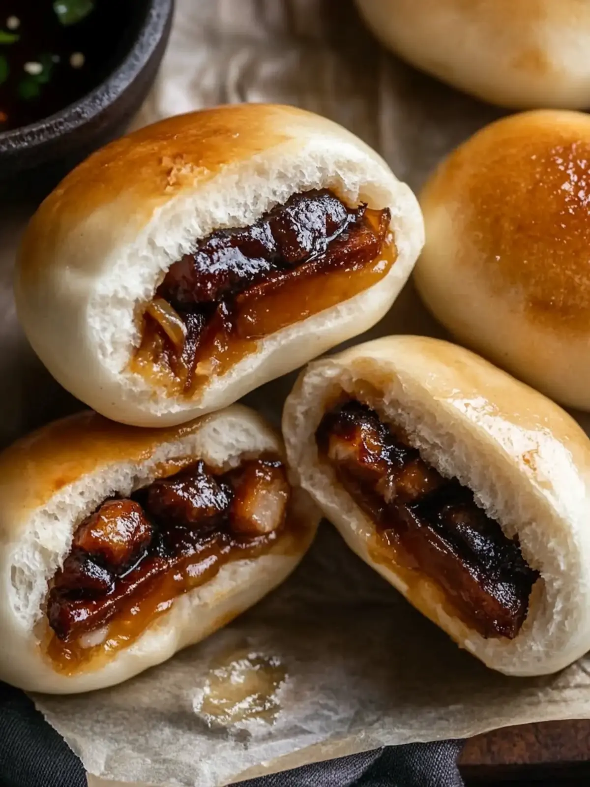 Chinese Baked BBQ Pork Buns (Char Siu Bao)