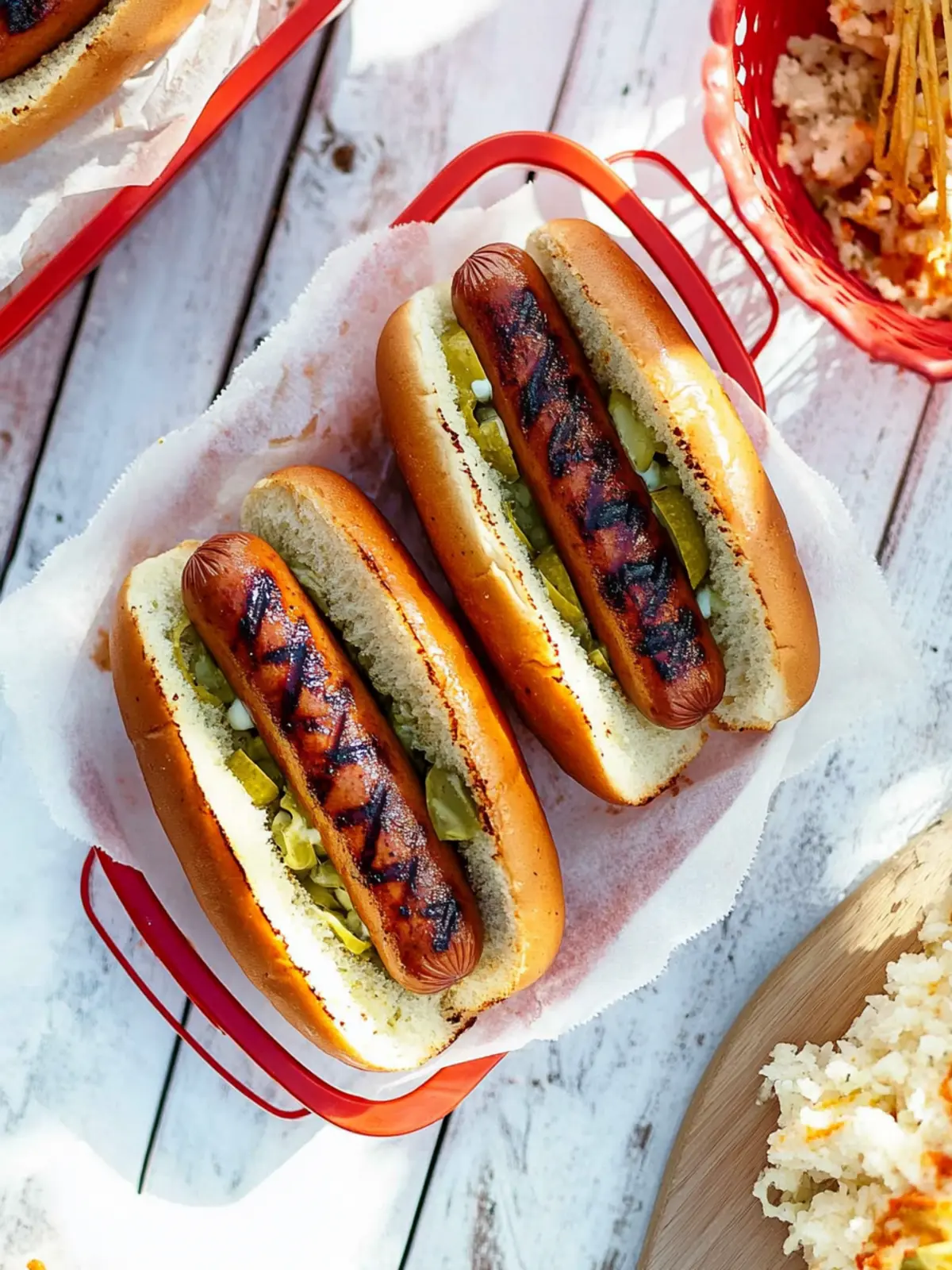 Spiral Grilled Hot Dogs