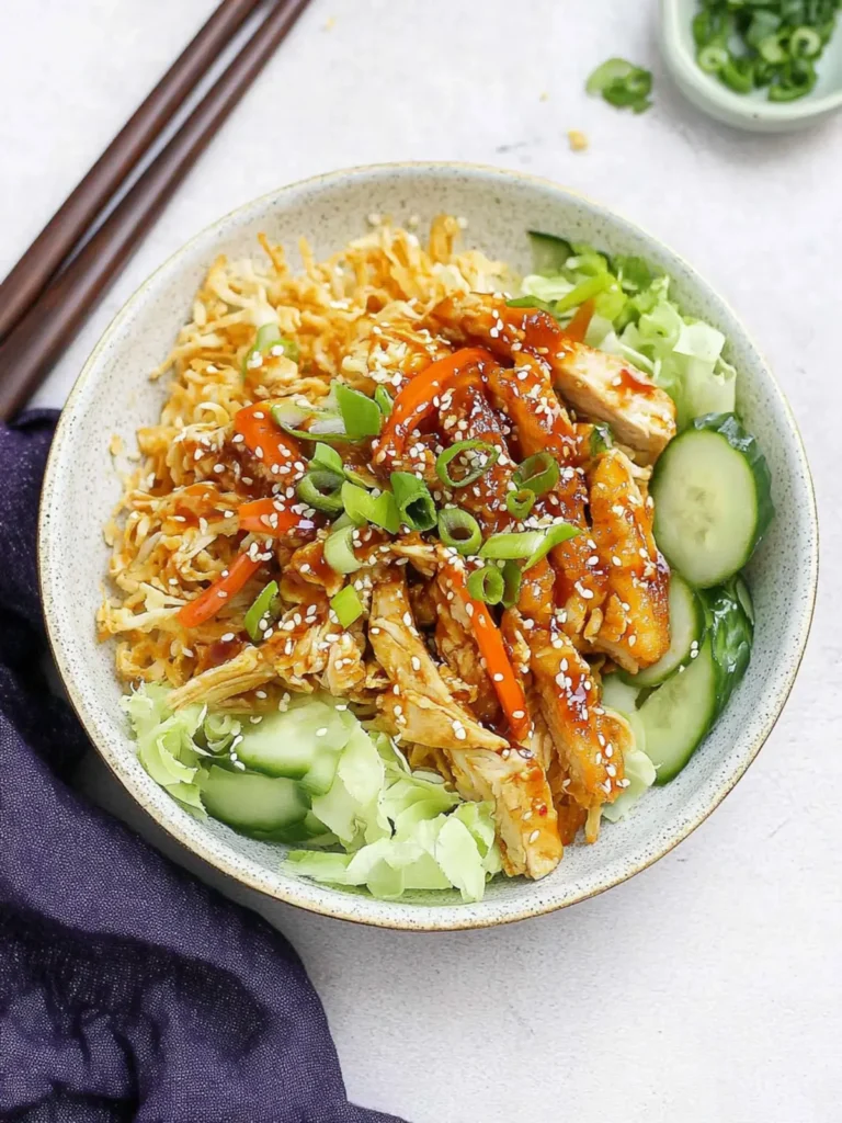 chicken egg roll in a bowl