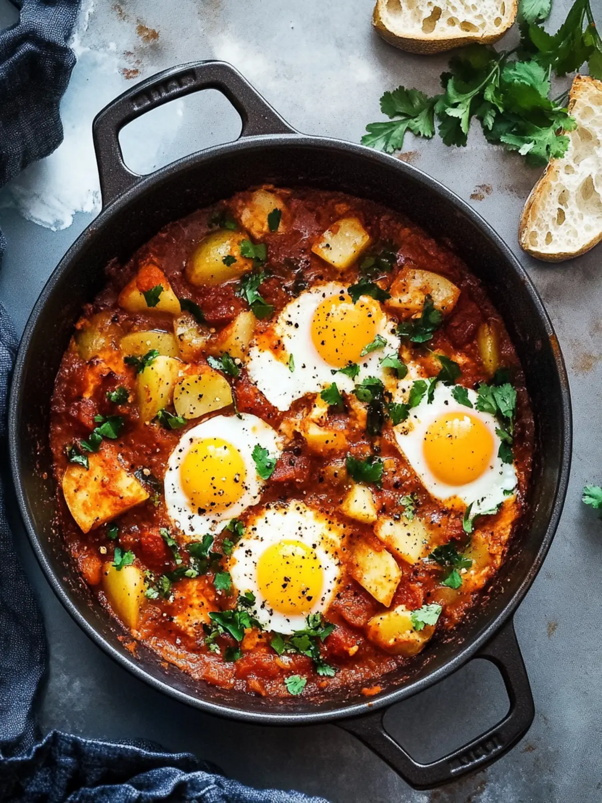 One-Pot Spicy Eggs and Potatoes
