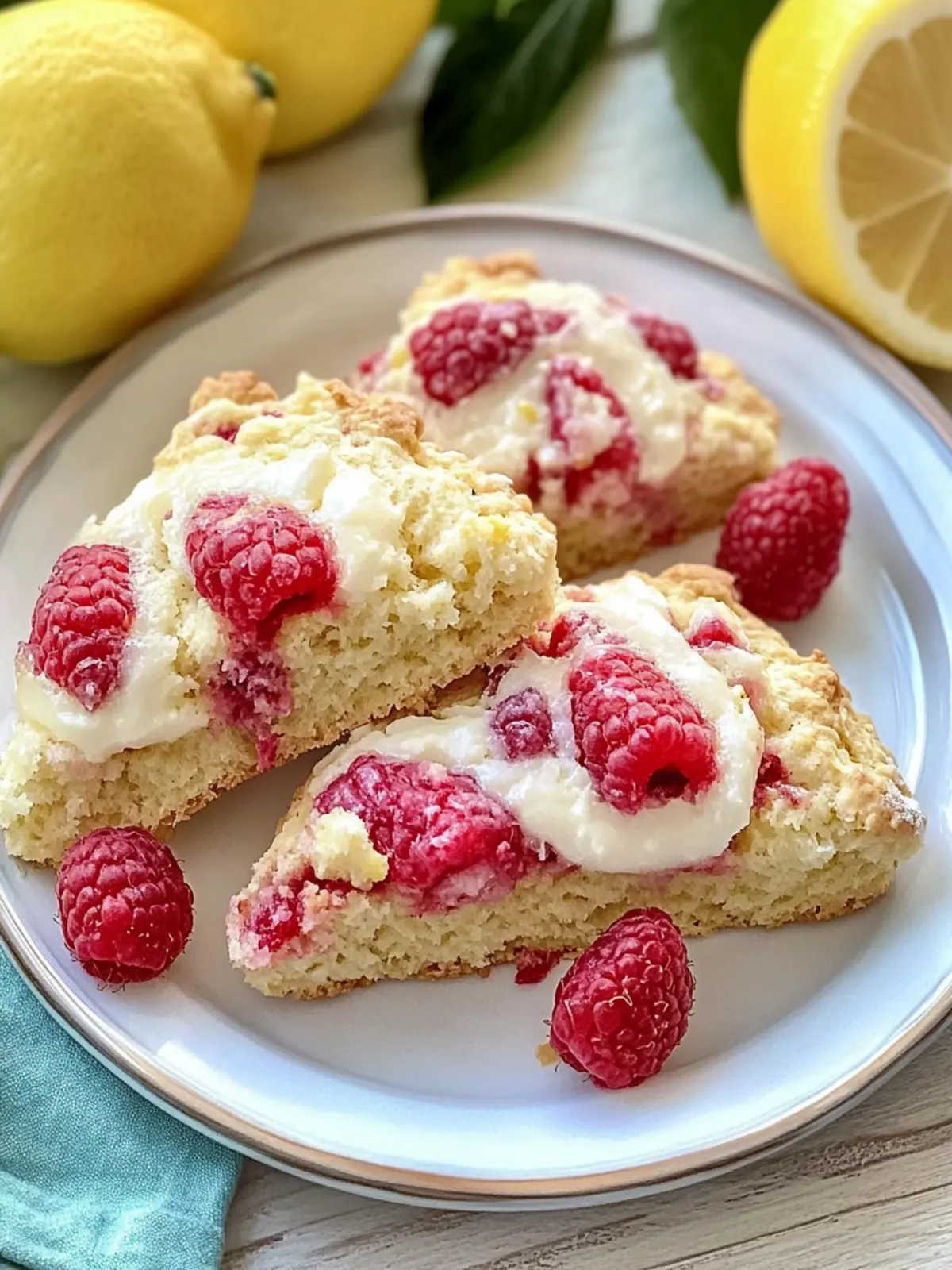 Lemon Raspberry Scones {Easy Recipe!}