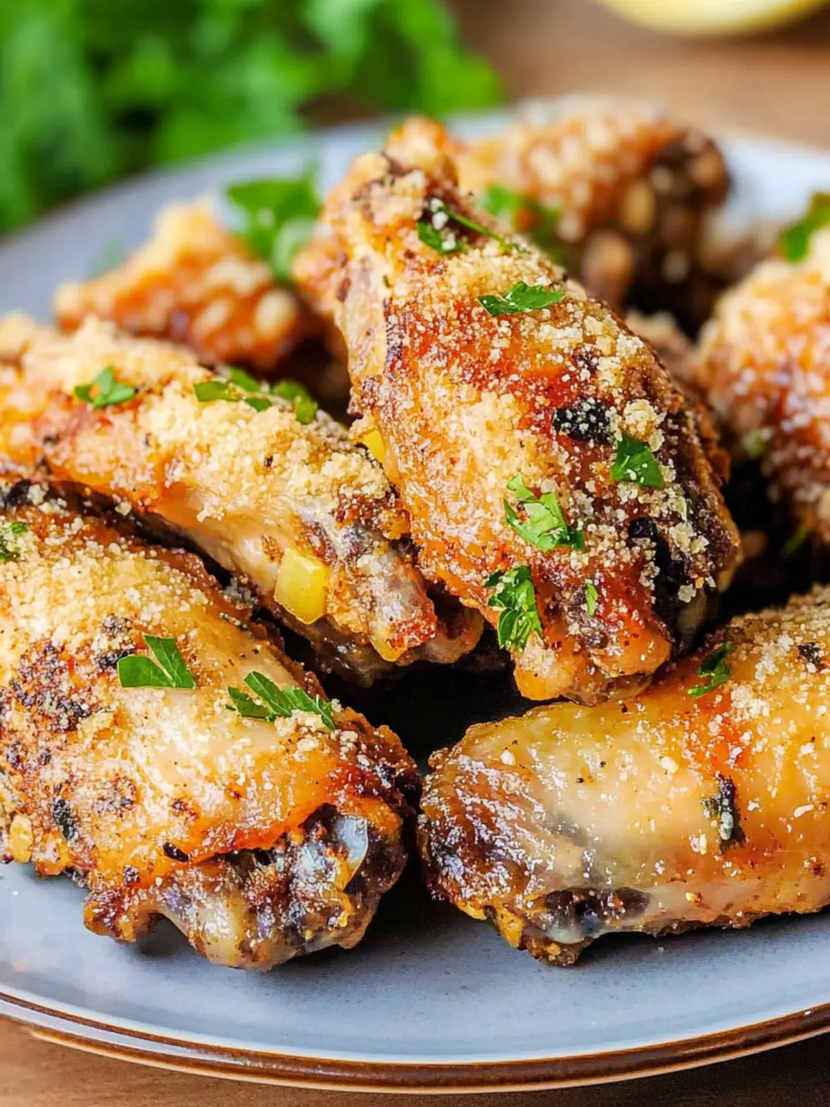Air Fryer Garlic Parmesan Chicken Wings