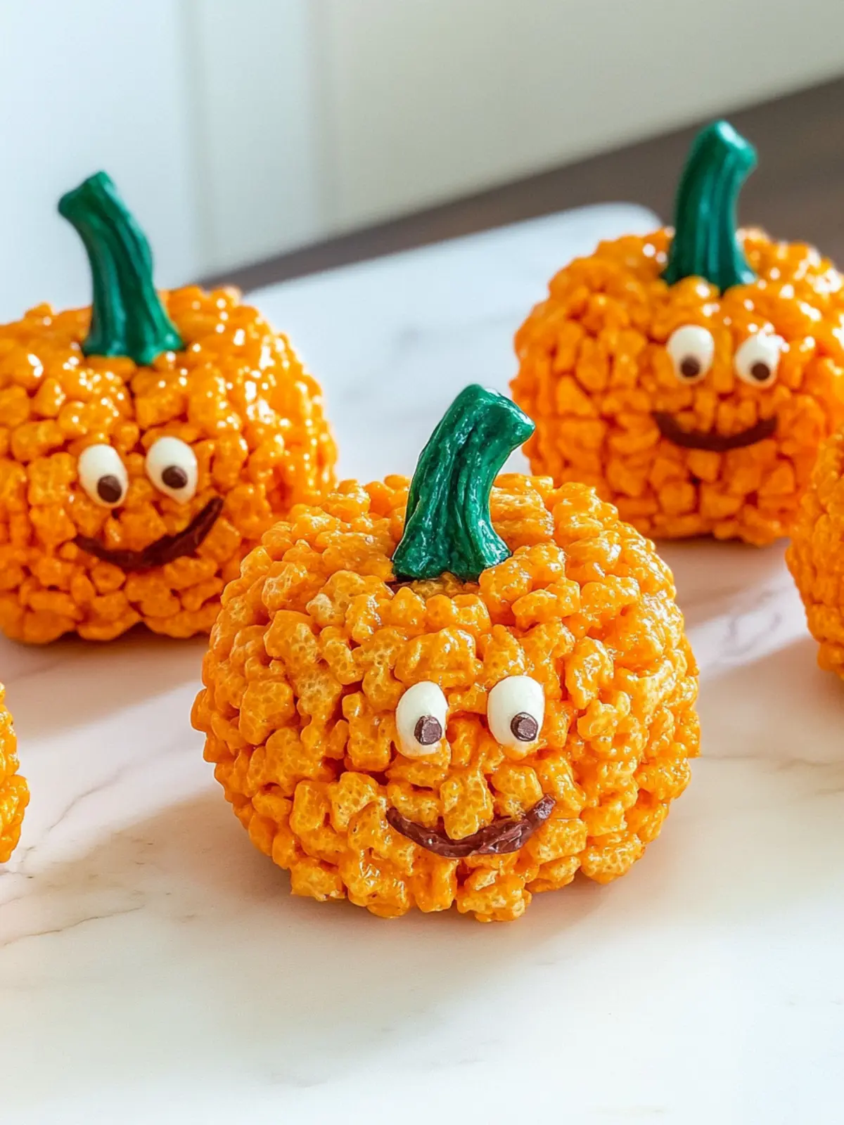 Rice Krispy Treat Pumpkins