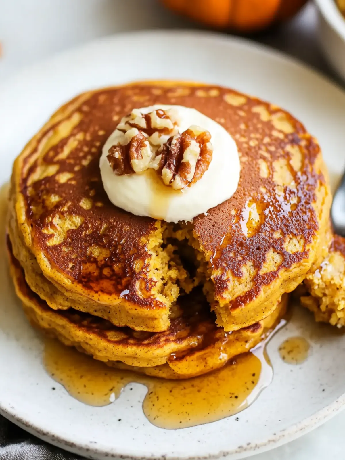 healthy pumpkin oatmeal pancakes