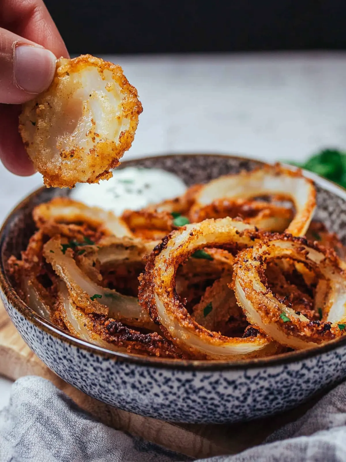 Crispy Baked Onion Rings Chips
