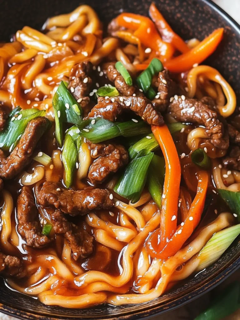 Easy Beef Yaki Udon Noodle Recipe
