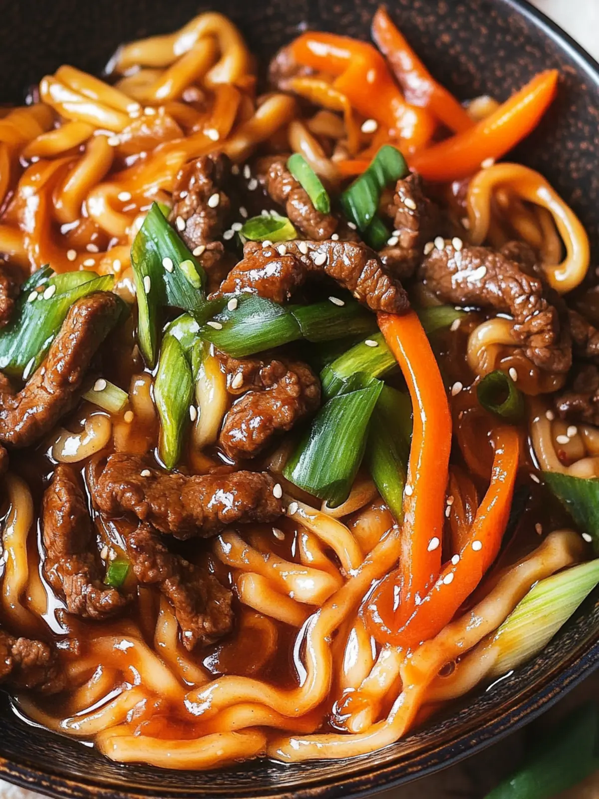 Easy Beef Yaki Udon Noodle Recipe