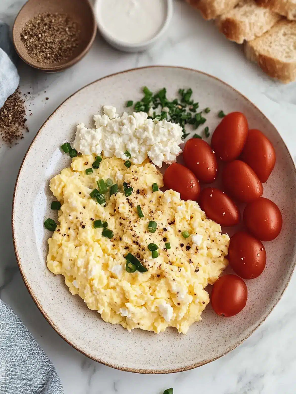 Scrambled Eggs with Cottage Cheese