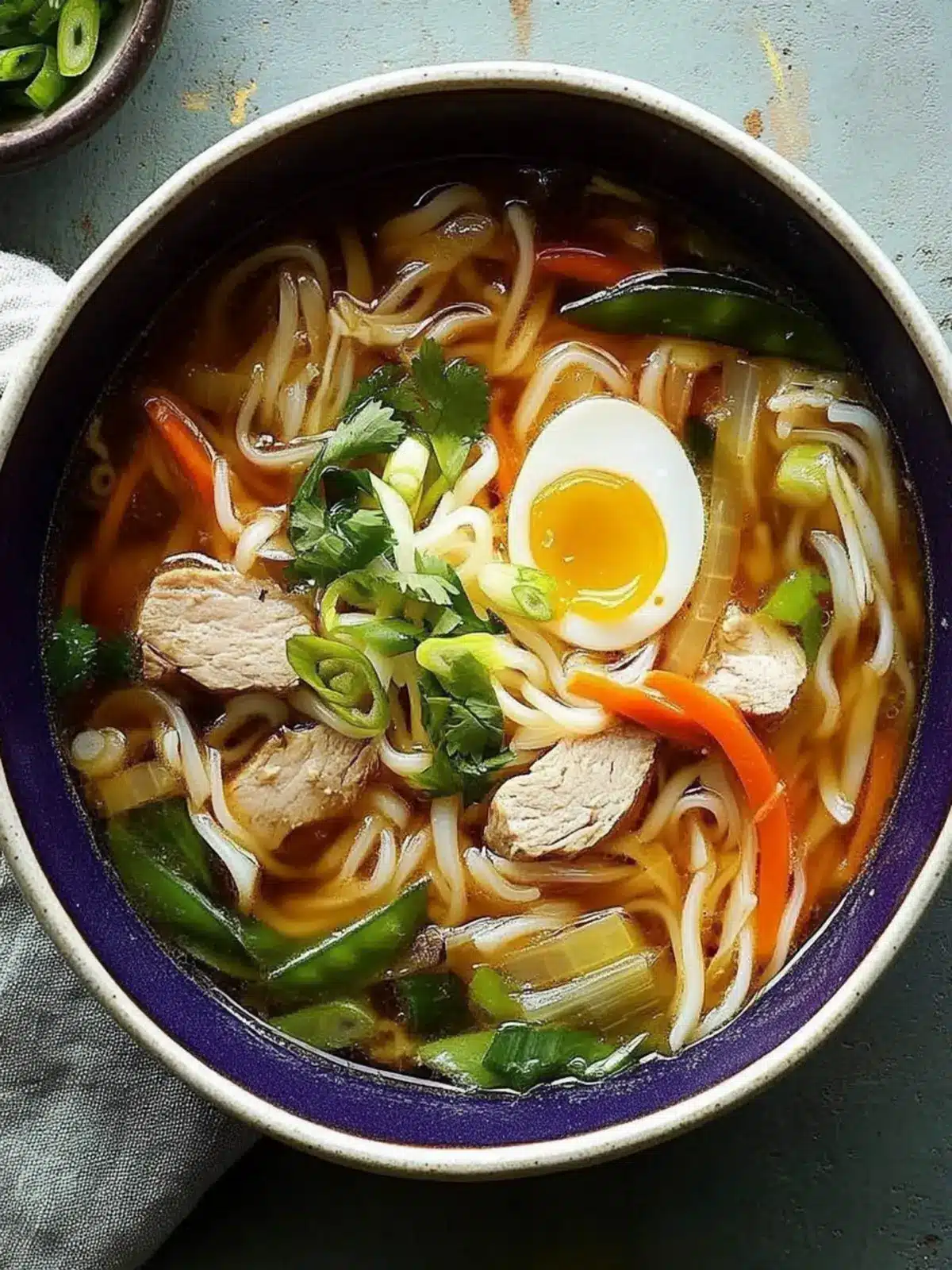Asian Long Noodle Soup
