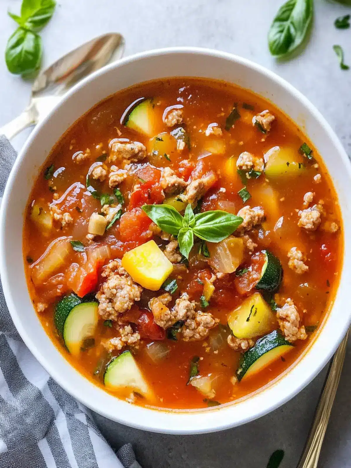Wholesome Healthy Zucchini Tomato Italian Sausage Soup Delight 4 Healthy Zucchini Tomato Italian Sausage Soup