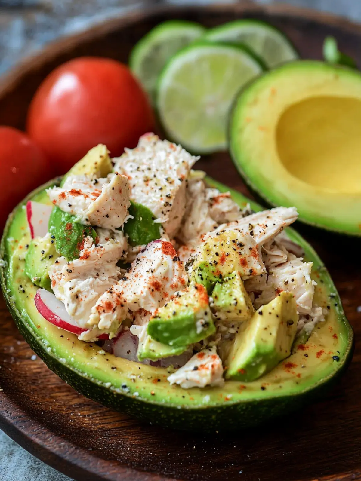 Chicken Salad Stuffed Avocado