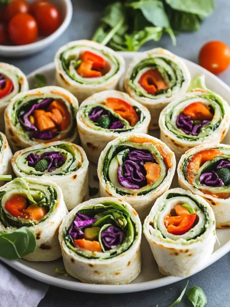 Rainbow Veggie Pinwheels
