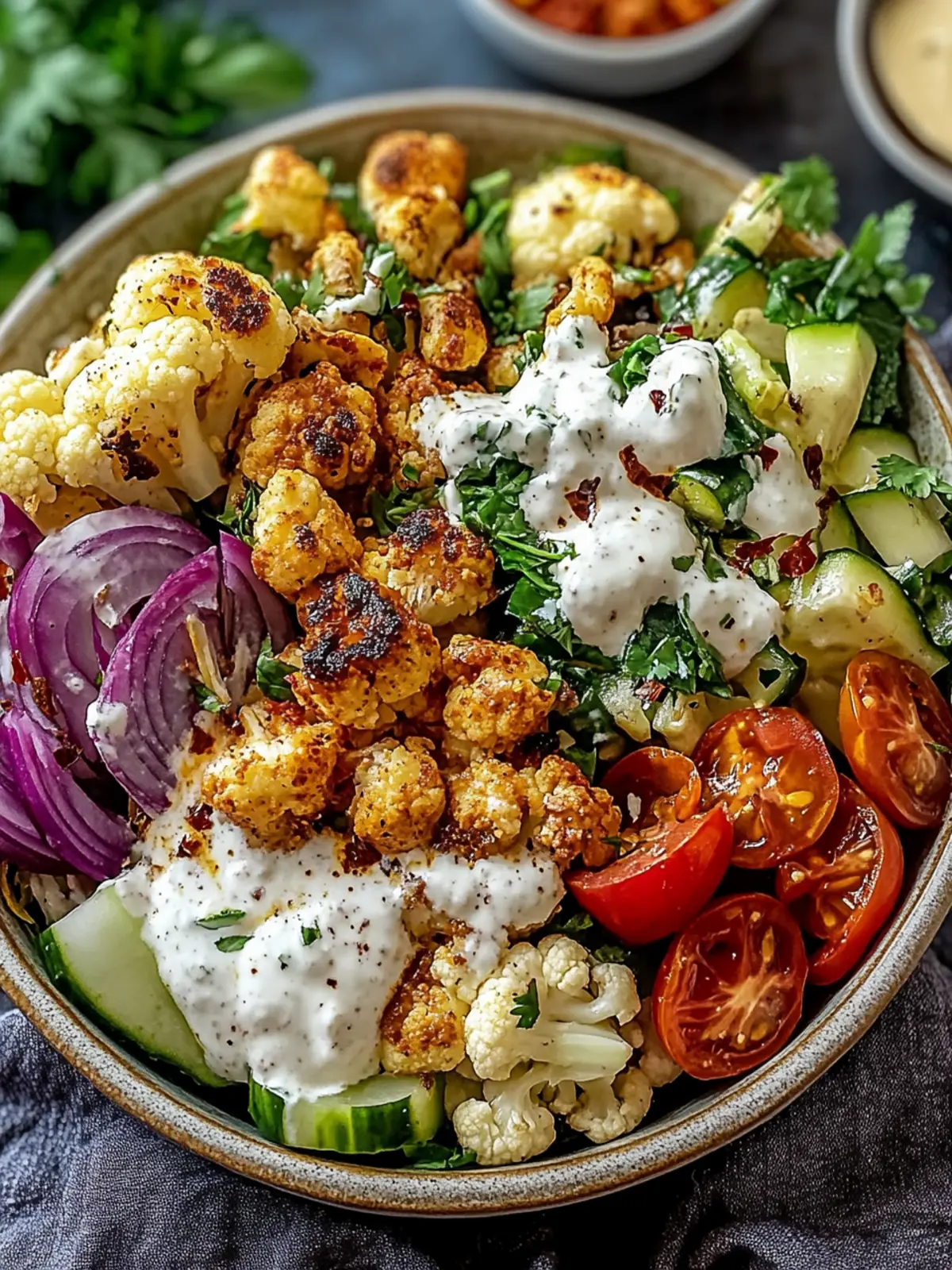 Cauliflower Shawarma Bowl (Easy Sheet Pan Dinner)