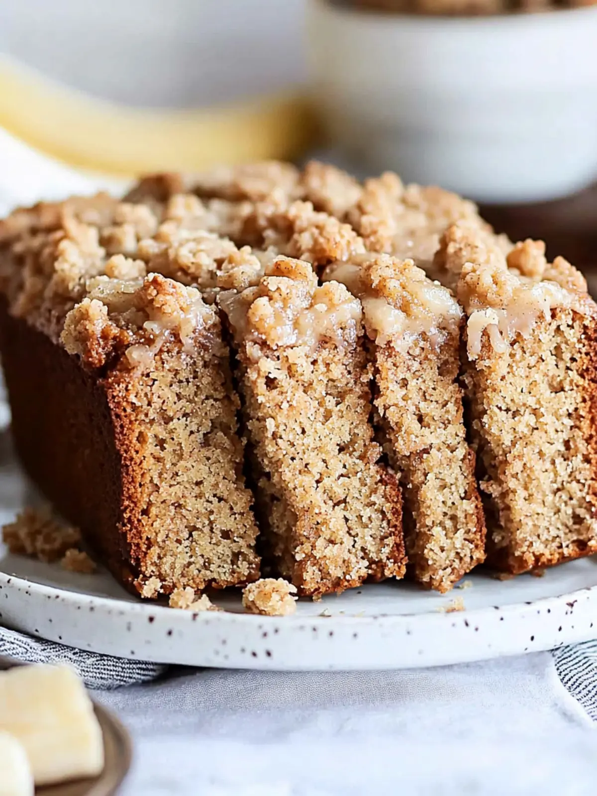 Banana Bread with Streusel Topping