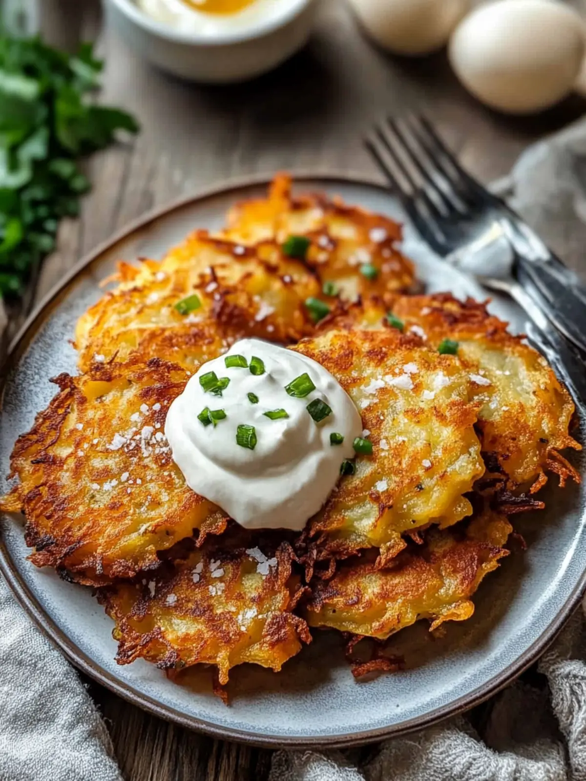 Light & Crispy Potato Latkes Perfect for Your Home Feast 3 Light & Crispy Potato Latkes!