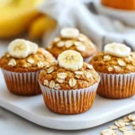 Healthy Pumpkin Banana Oat Muffins