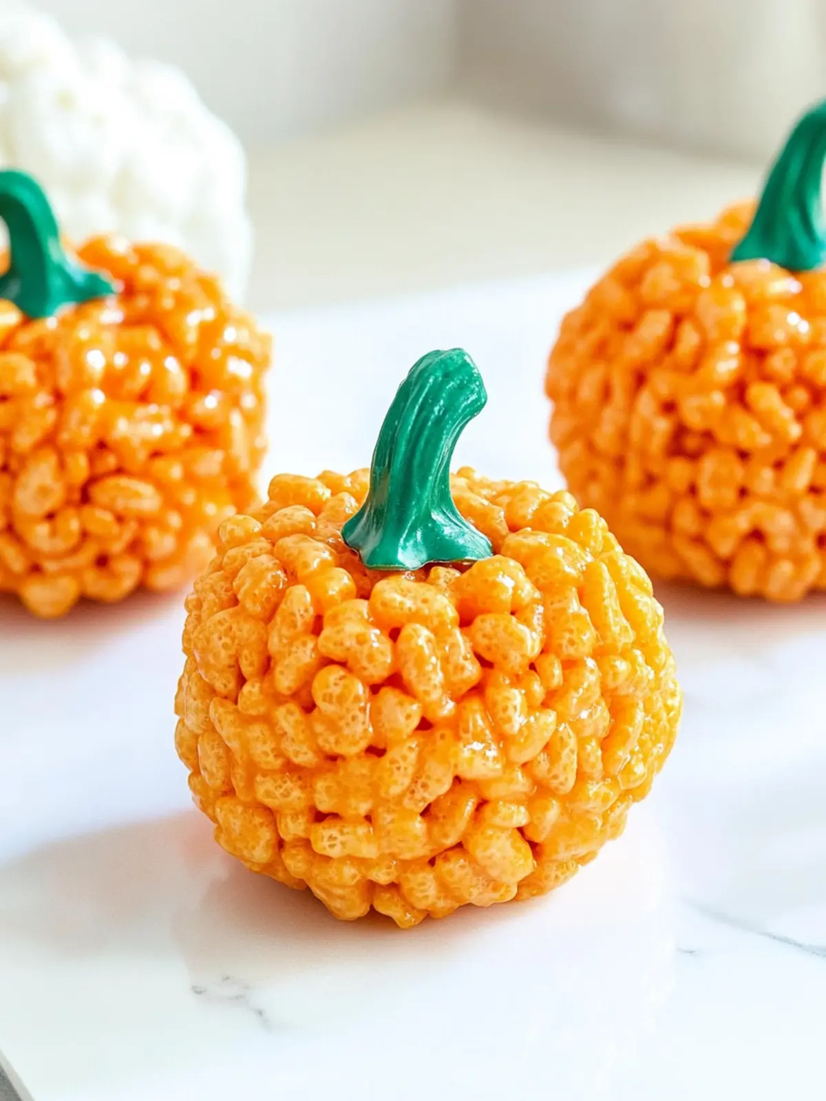 Rice Krispy Treat Pumpkins