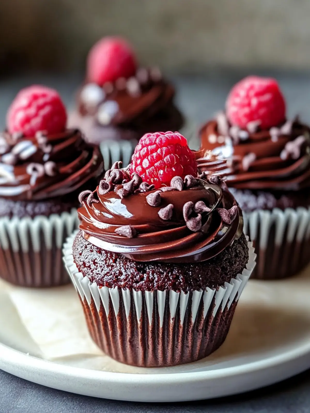 Raspberry Chocolate Lava Cupcakes