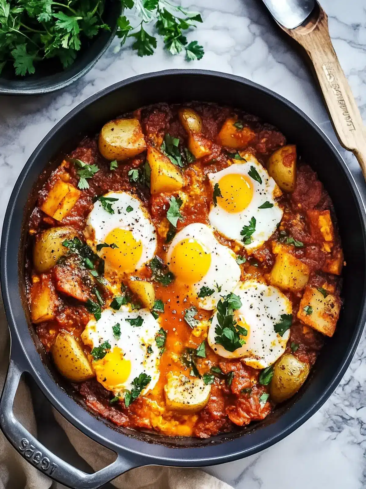 One-Pot Spicy Eggs and Potatoes