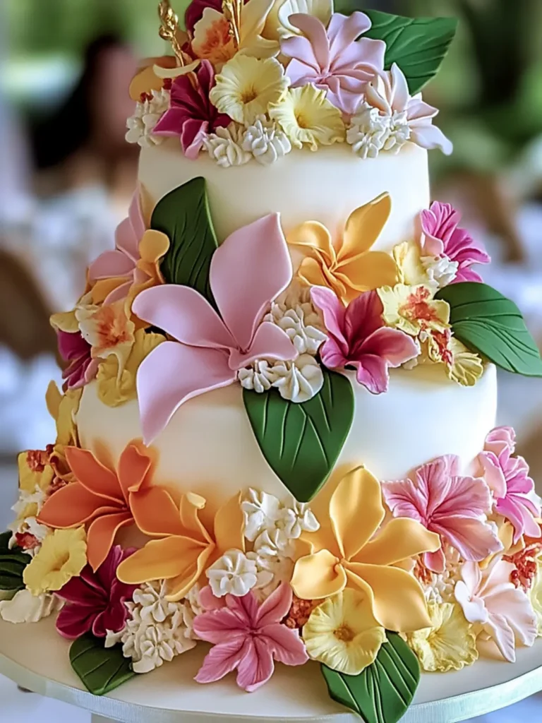 Cake hawaiian Wedding Cake