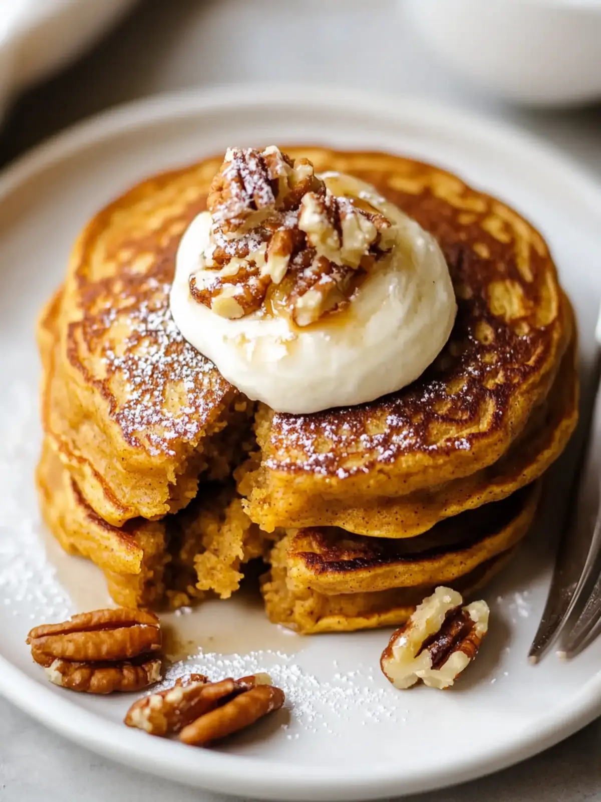 healthy pumpkin oatmeal pancakes