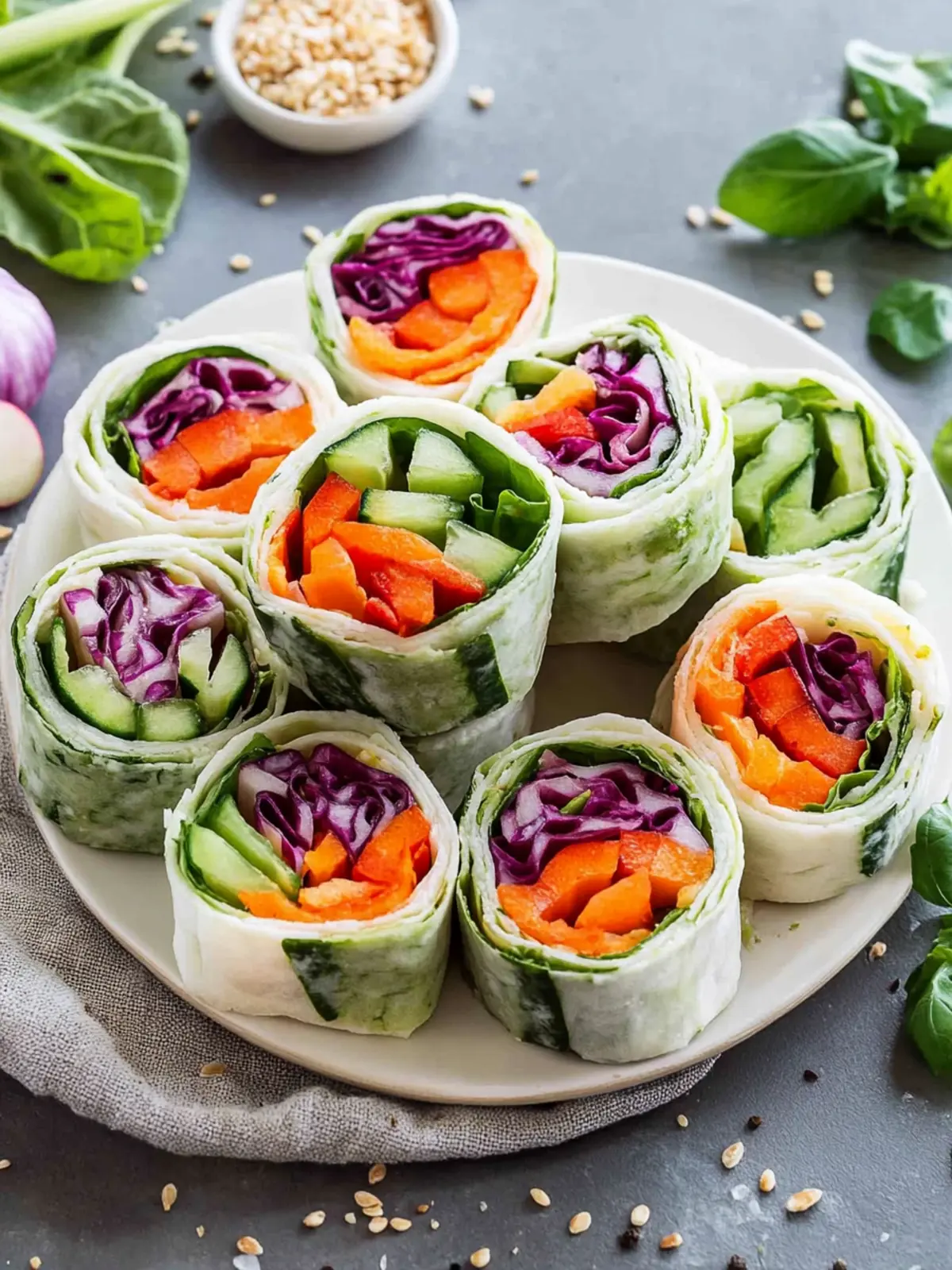 Rainbow Veggie Pinwheels That Brighten Your Lunch Hour 3 Rainbow Veggie Pinwheels