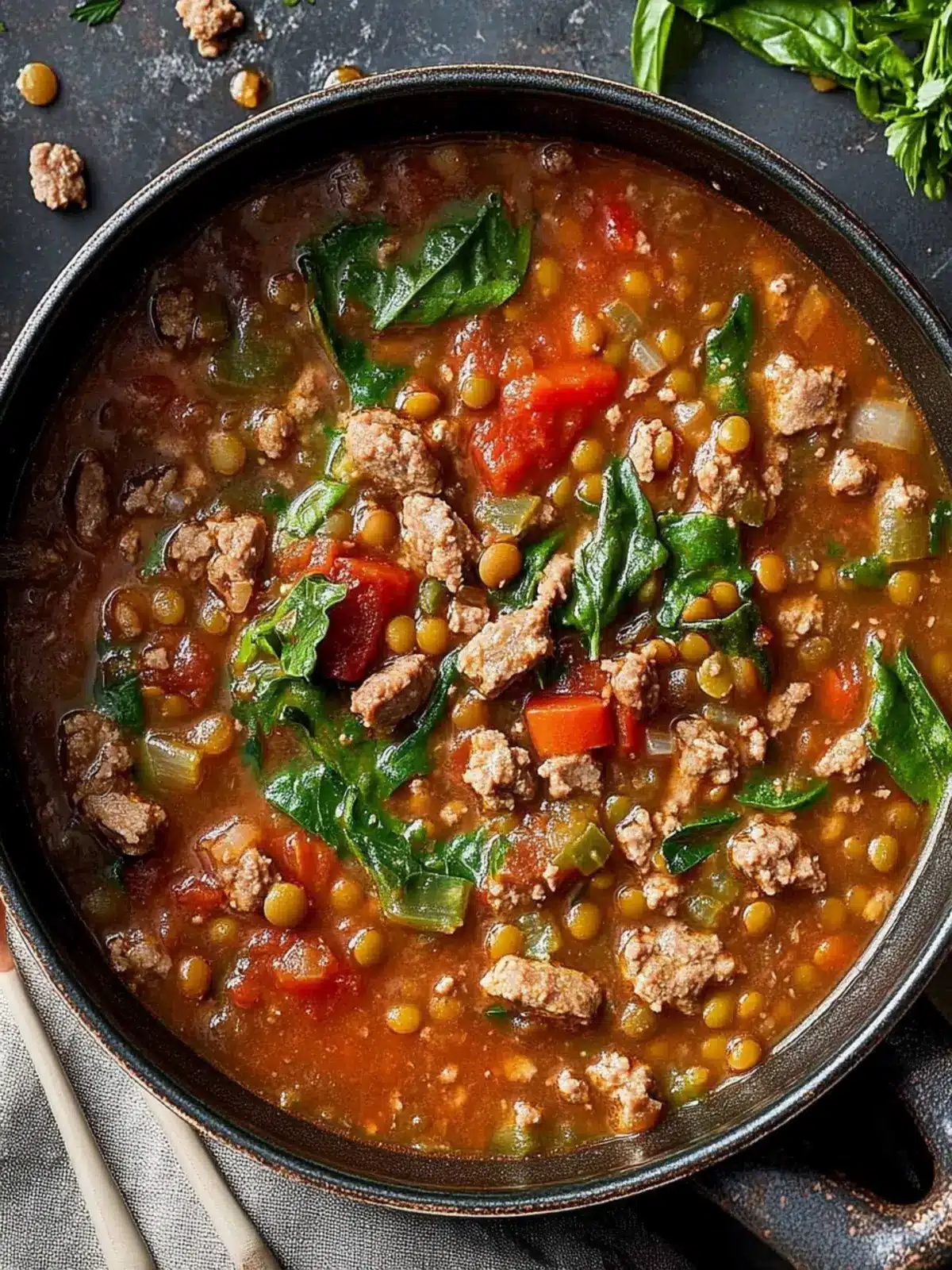 Sausage and Lentil Soup