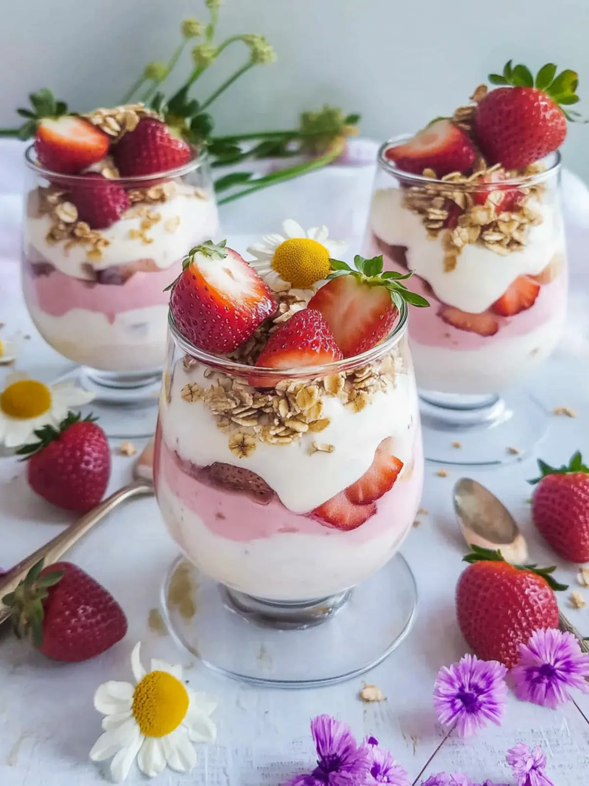 Delicious Strawberry Yogurt Easter Parfaits You’ll Love 3 Strawberry Yogurt Easter Parfaits