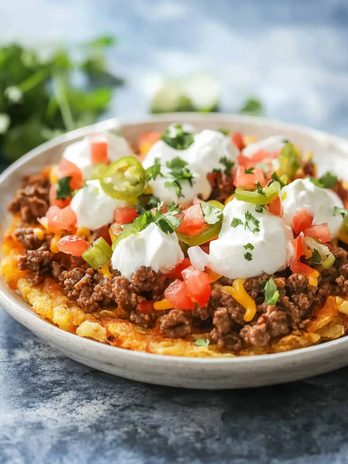 Beef Taco Hash Brown Recipe