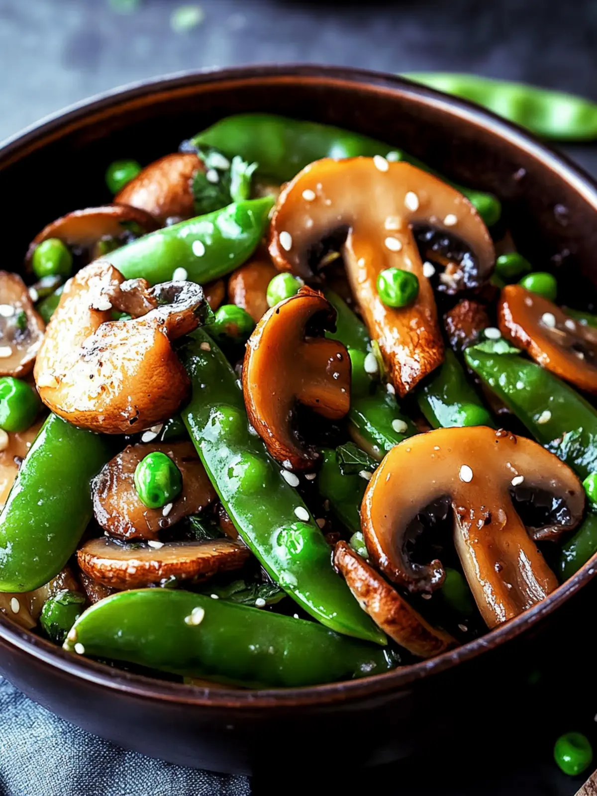 Snow peas mushroom stir fry