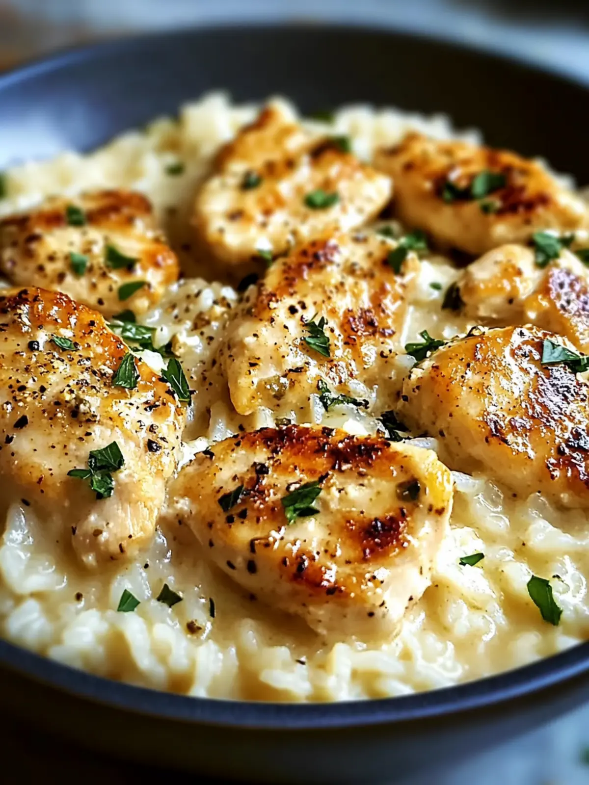 Creamy Parmesan Chicken & Rice