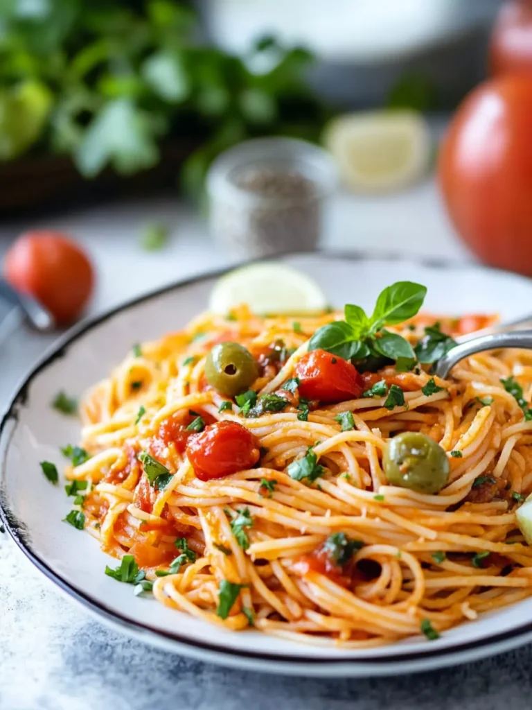 Spaghetti with Veracruz Sauce