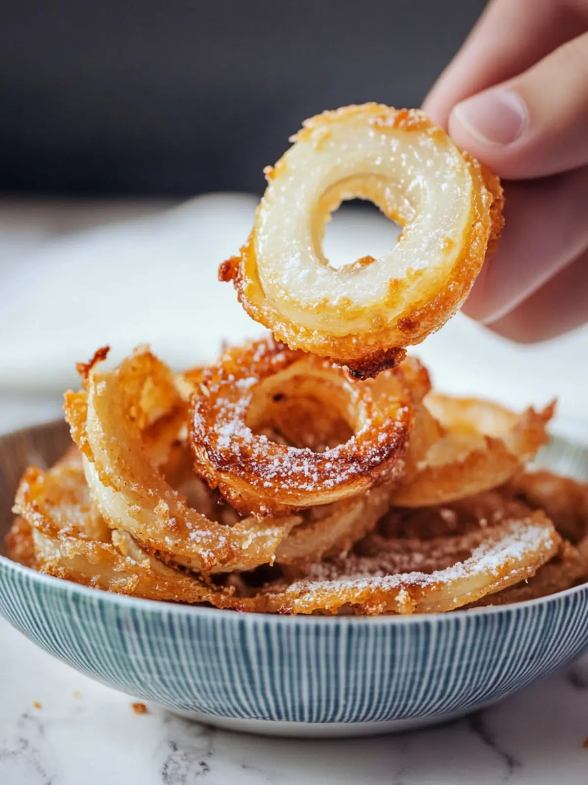 Crispy Baked Onion Rings Chips