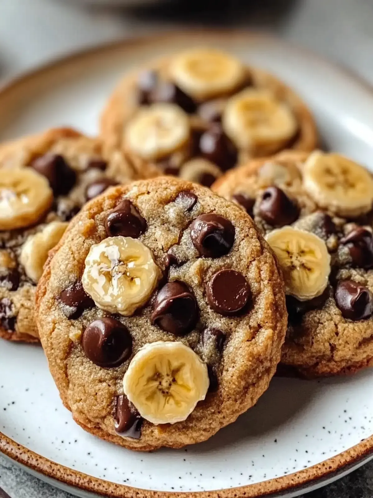 Chewy Banana Bread Chocolate Chip Cookies!