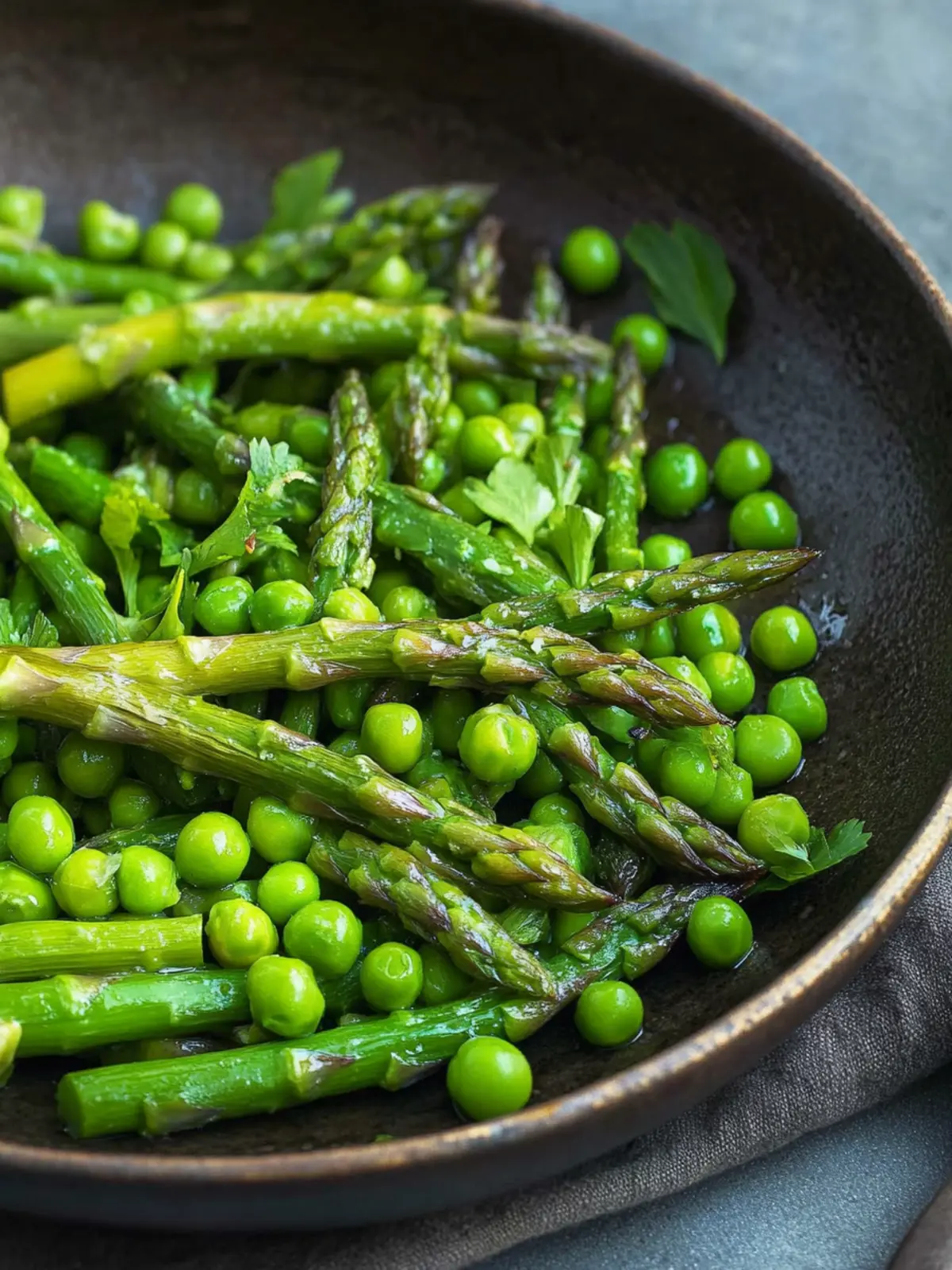Sautéed Asparagus and Peas
