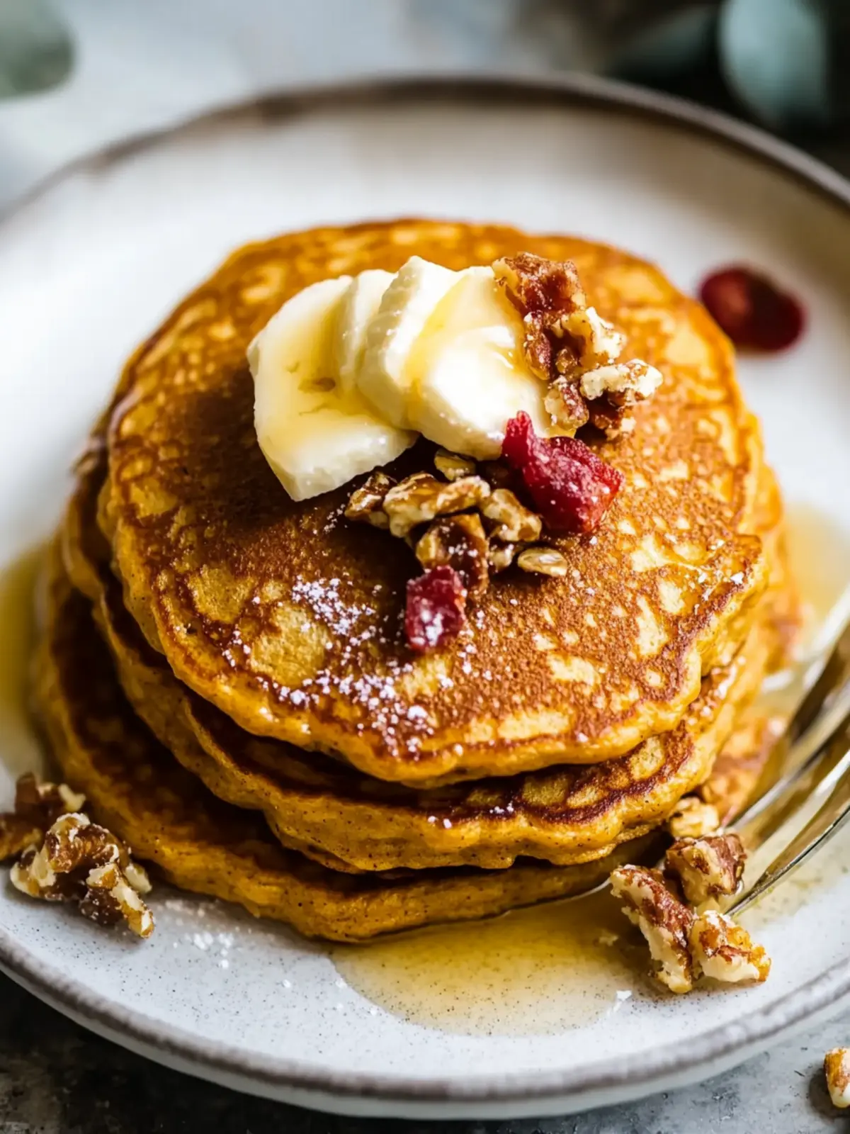 healthy pumpkin oatmeal pancakes