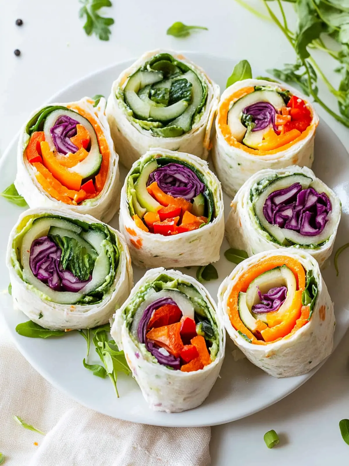 Rainbow Veggie Pinwheels That Brighten Your Lunch Hour 2 Rainbow Veggie Pinwheels