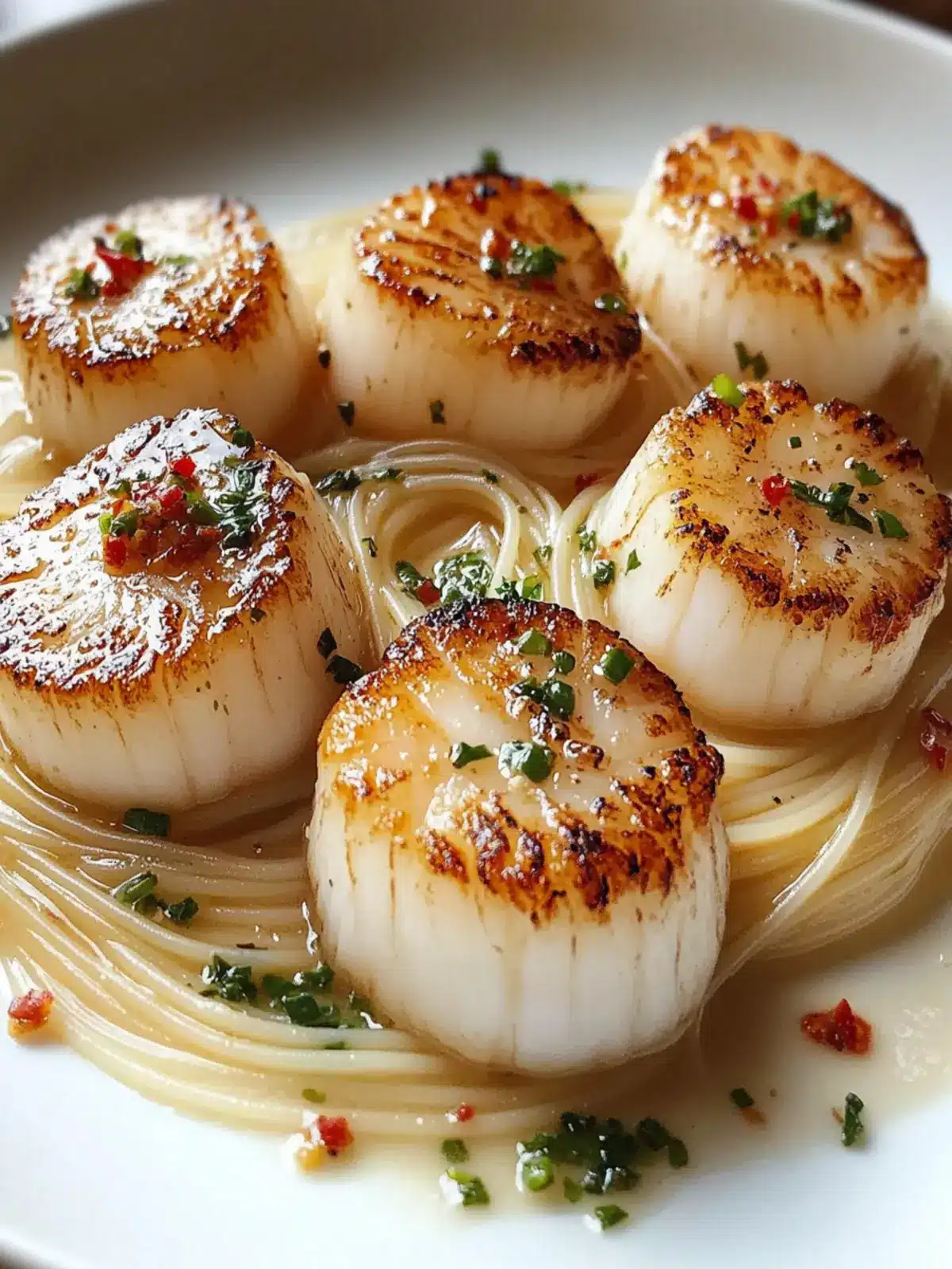 Sea Scallops with Angel Hair Pasta
